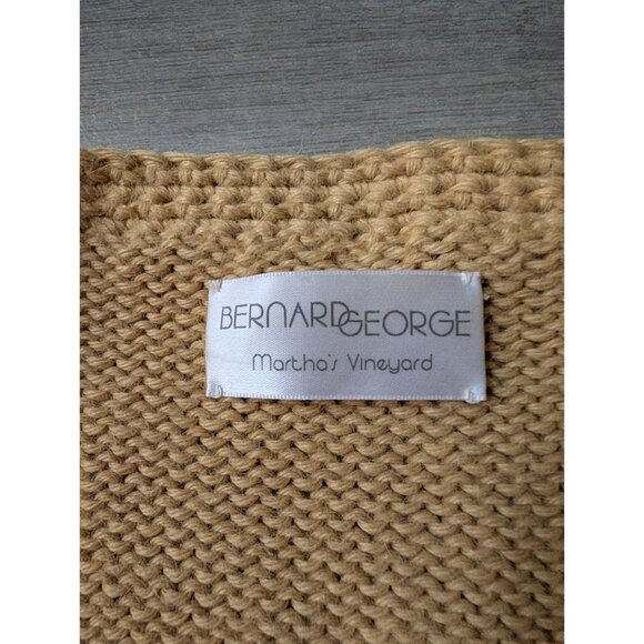 Bernard George Alpaca Womens Cardigan Sweater - Beige Button-Up V-Neck - M - Picture 5 of 8